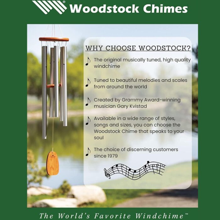 Woodstock Wind Chimes Zenergy Solo Hand Chime, Silver (7") Musically Tuned for Meditation, Yoga and Mindfulness, Bell Percussion Instrument For Teachers and Classrooms - Image 4
